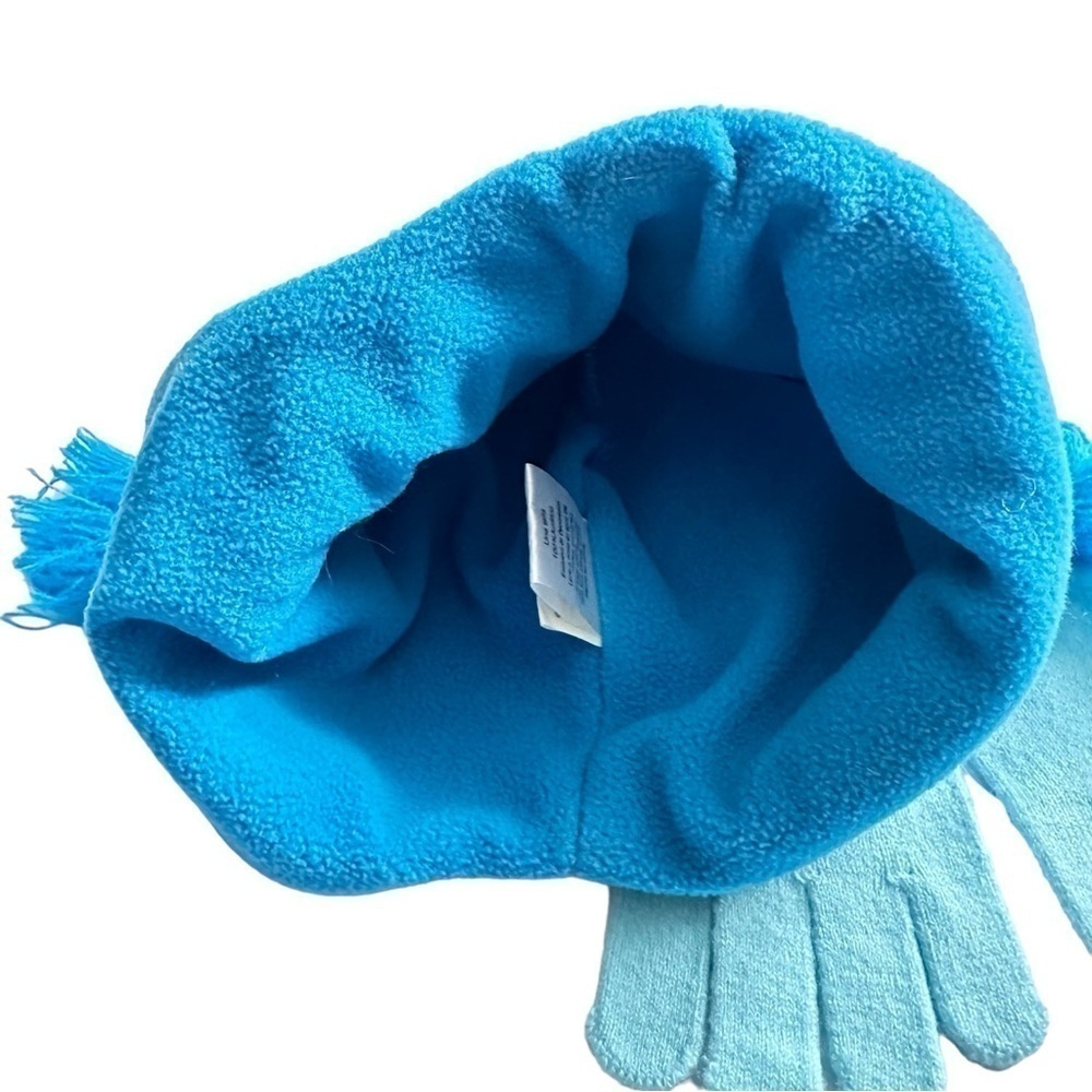 My Little Pony Girls Blue Rainbow Dash Winter Hat & Matching Gloves OSFM - Picture 4 of 11